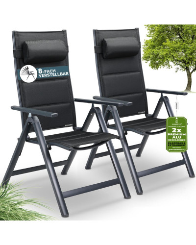 Alu Gartenstühle Bern Premium 2er-Set